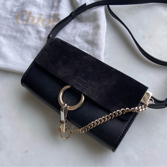 AUTHENTIC Chloe Faye Small Black Crossbody Bag - Picture 10 of 12